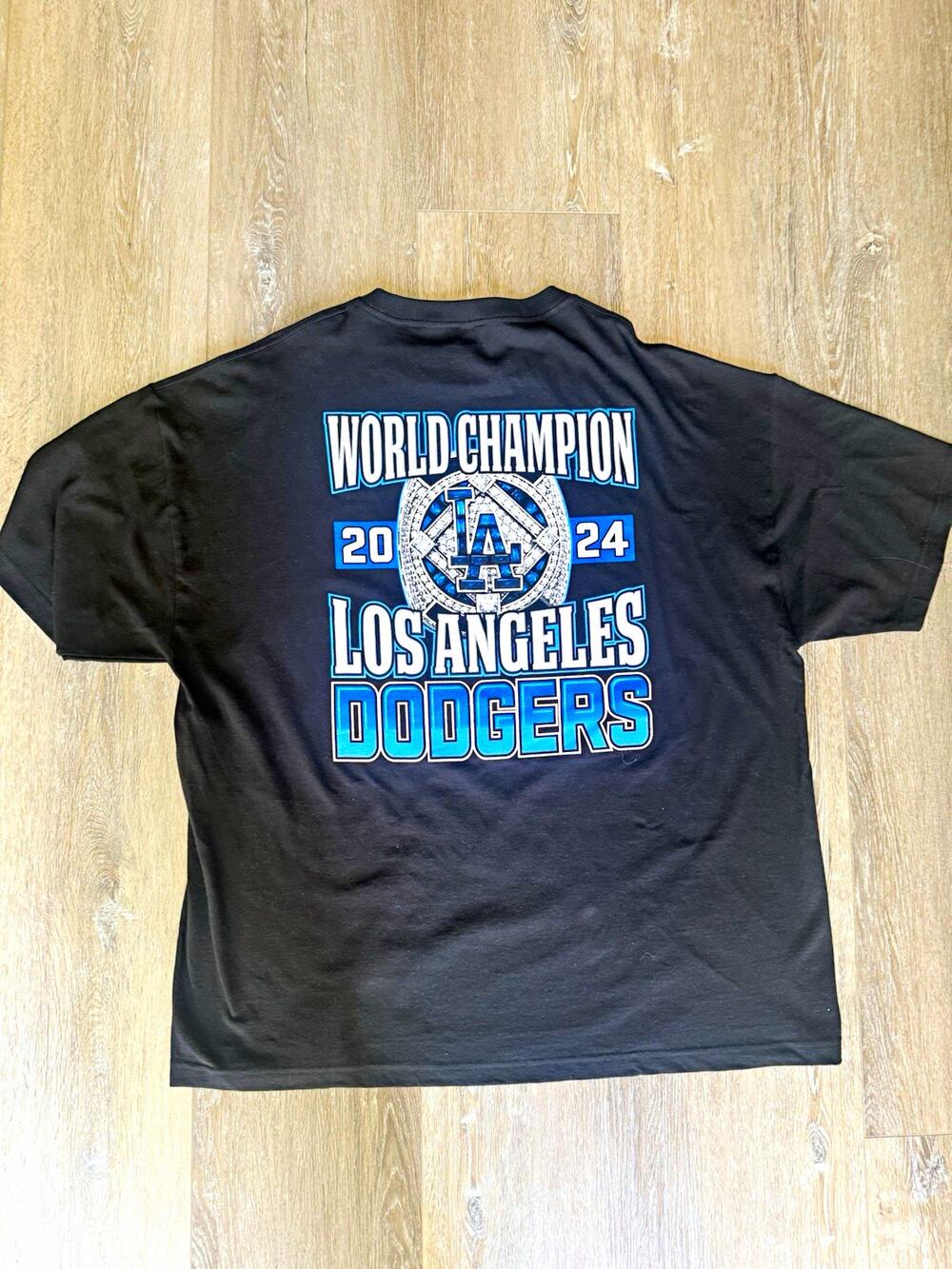 Los Angeles Dodgers 2024 World Series Shirt Black 2XL MLB Baseball